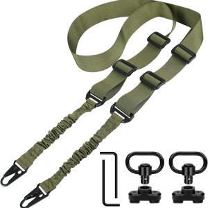 Feyachi Eslinga L46 con bloqueo modular QD Sling Mount, longitud ajustable honda con ganchos de metal más grandes Feyachi Eslinga L46 con bloqueo modular QD Sling Mount, longitud ajustable honda con ganchos de metal más grandes