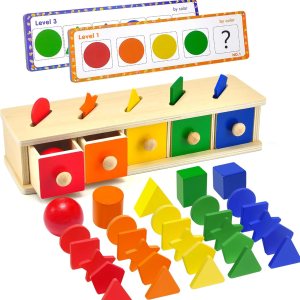 Montessori Toys – Juguetes clasificadores de formas para niños pequeños de 1 a 3 años, juguetes de clasificación de colores, juguetes de madera a Montessori Toys – Juguetes clasificadores de formas para niños pequeños de 1 a 3 años, juguetes de clasificación de colores, juguetes de madera a