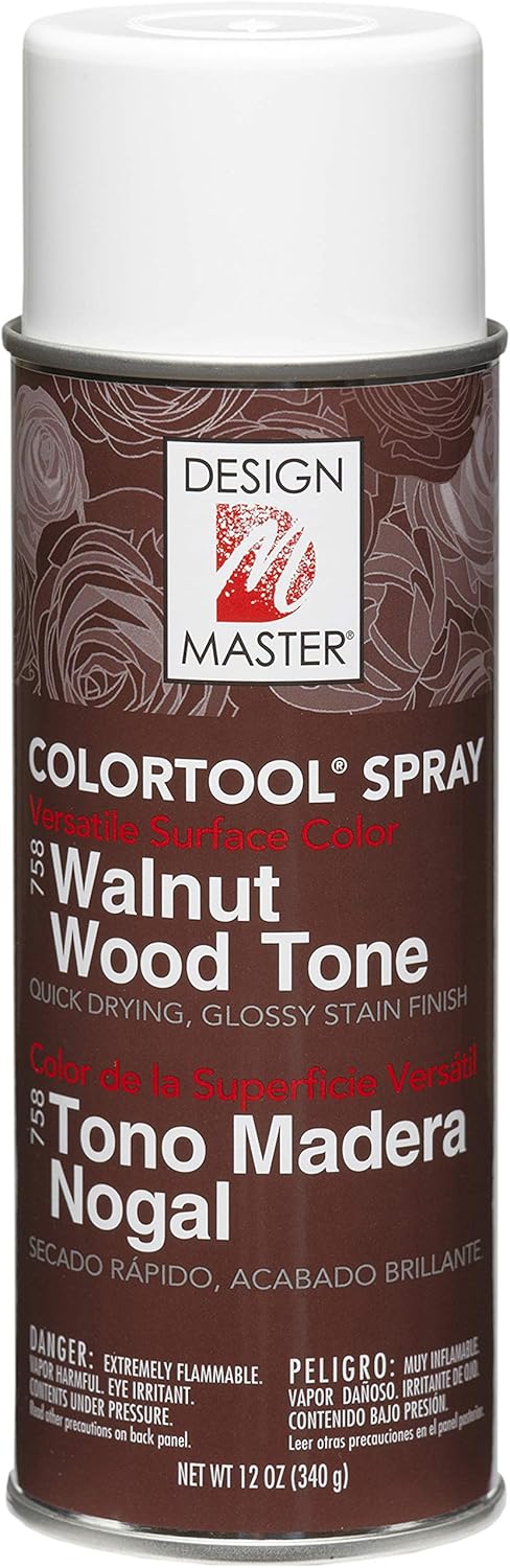Design Master Spray de tono madera de nogal de 12 onzas, multicolor