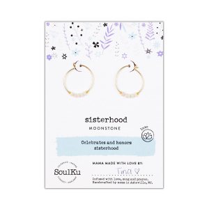 SoulKu Gold Hoop Earrings For Women, 14k Gold Earrings with Moonstone Gemstones, Delicate Jewelry for Women, Handmade Gift for Sister and Bestfriend SoulKu Gold Hoop Earrings For Women, 14k Gold Earrings with Moonstone Gemstones, Delicate Jewelry for Women, Handmade Gift for Sister and Bestfriend