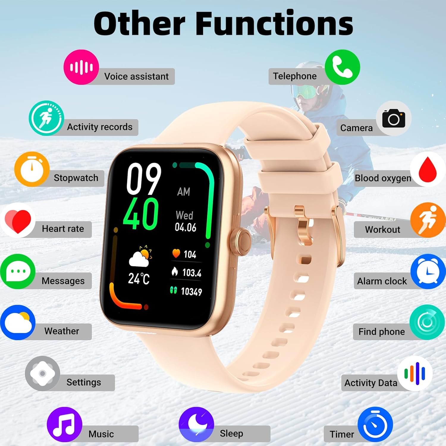 1.81″Smart Watch for Men Women with Bluetooth Call, Smartwatch for Android iOS Phone with Blood Oxygen Heart Rate Sleep Monitor, Fitness Tracker