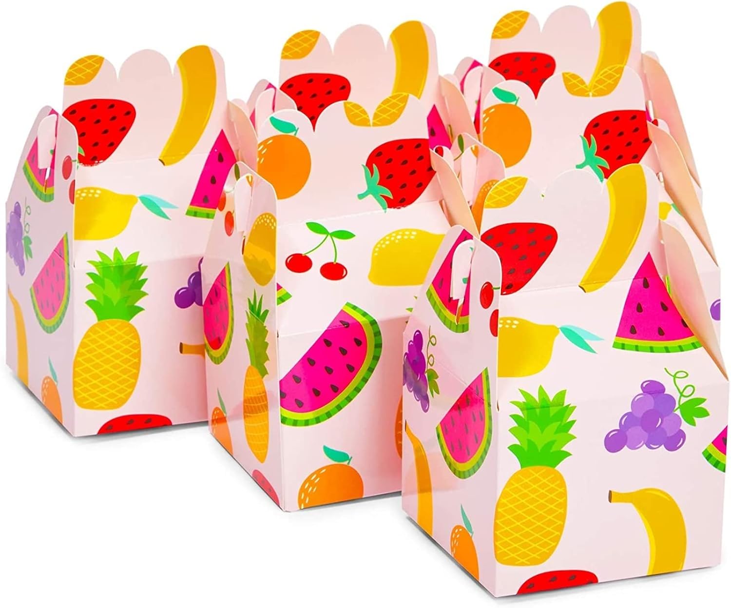Sparkle and Bash Paquete de 36 cajas de recuerdo de fiesta Twotti Frutti, decoraciones de segundo cumpleaños (3.5 x 2.75 pulgadas)