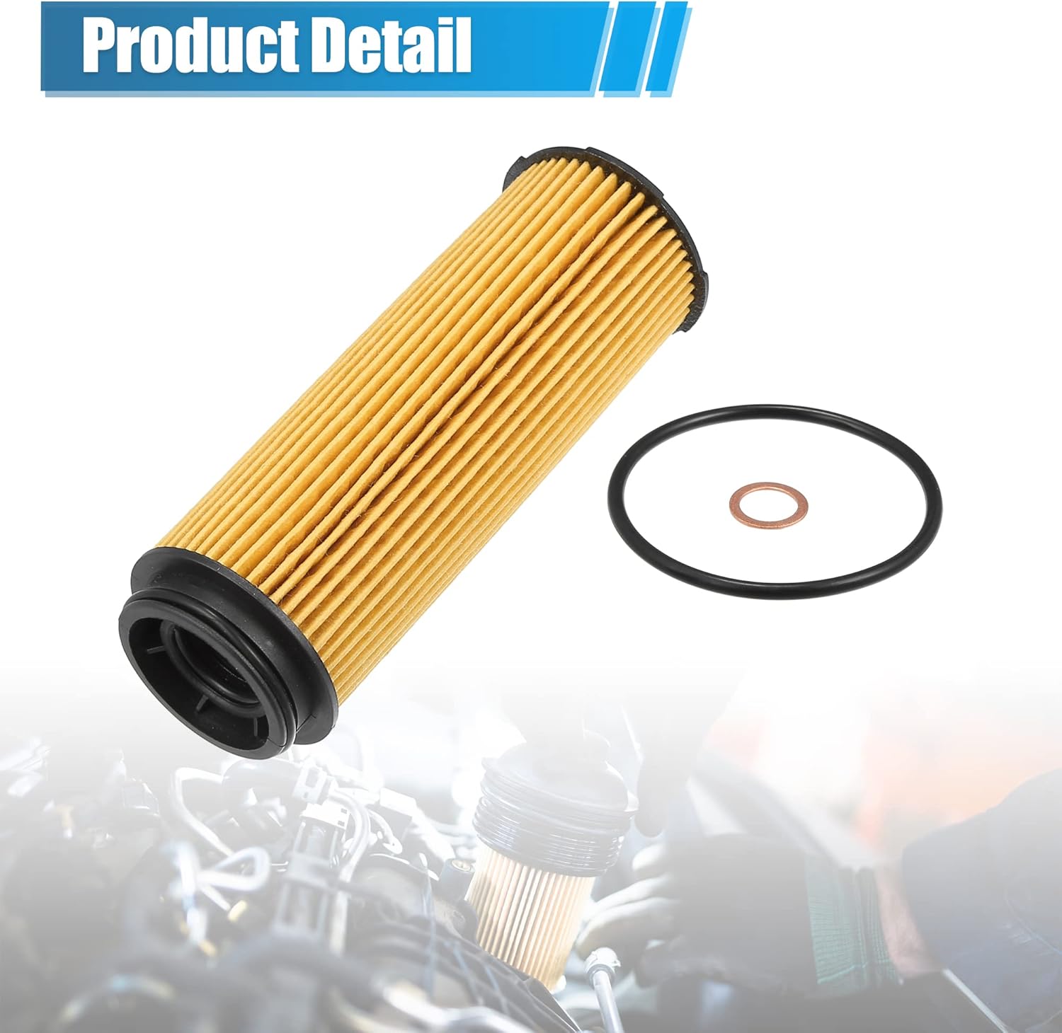 X AUTOHAUX 6 piezas de repuesto de filtro de aceite de motor 11-42-7-826-799 Filtro de combustible de aceite para BMW 740i Base 3.0L L6 – Gasolina