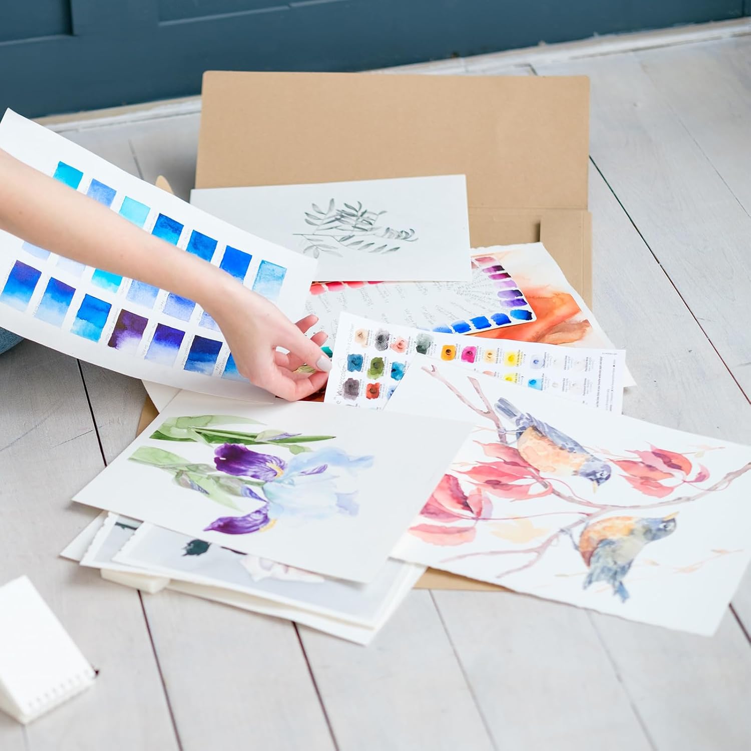 60 hojas de papel de acuarela de 230 GSM, paquete de papel de prensa en frío blanco para niños, acuarela, dibujo, estudiante, artista (prensa
