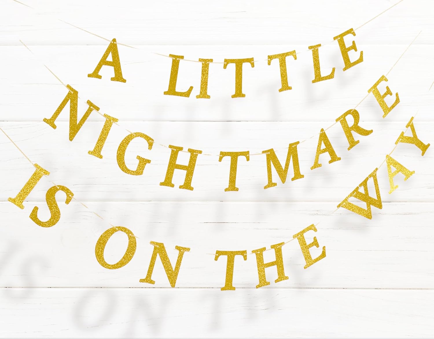 Allenjoy Juego de suministros para fiesta de baby shower de Halloween de 6 x 6 pies con texto en inglés A Little Nightmare is on the Way (A Little