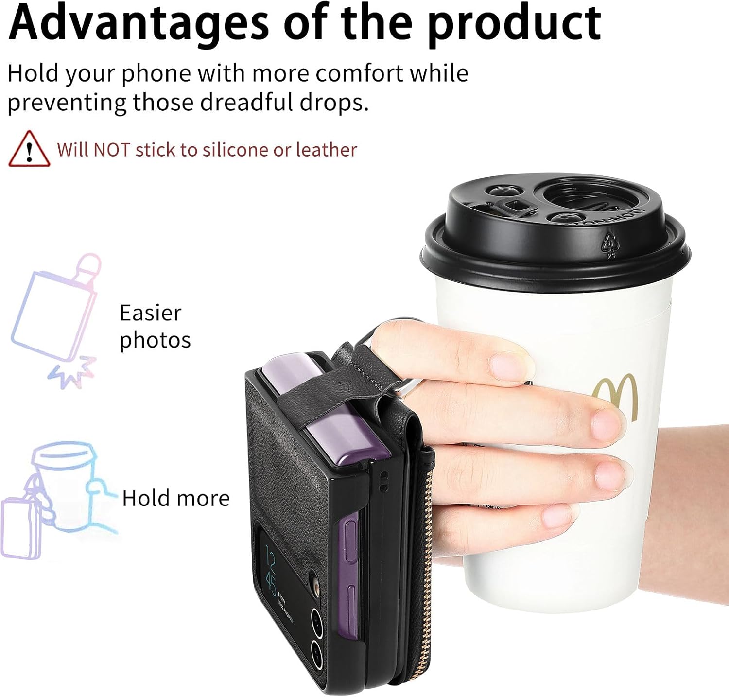 Asuwish Compatible con Samsung Galaxy Z Flip 4 5G 2022 – Funda tipo cartera y ranura para tarjetas, anillo con cierre magnético, a prueba de golpes,