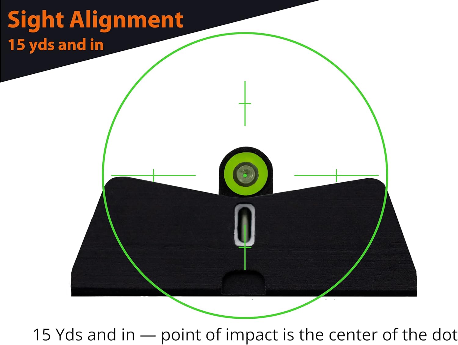XS SIGHTS DXT2 – Vista nocturna estándar para pistolas Glock
