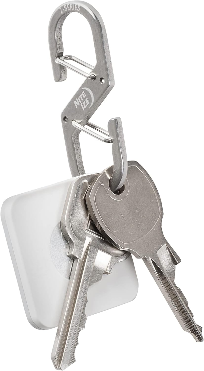 Nite Ize Z-Series Dual Carabiner, Double Gated Stainless Steel Clip