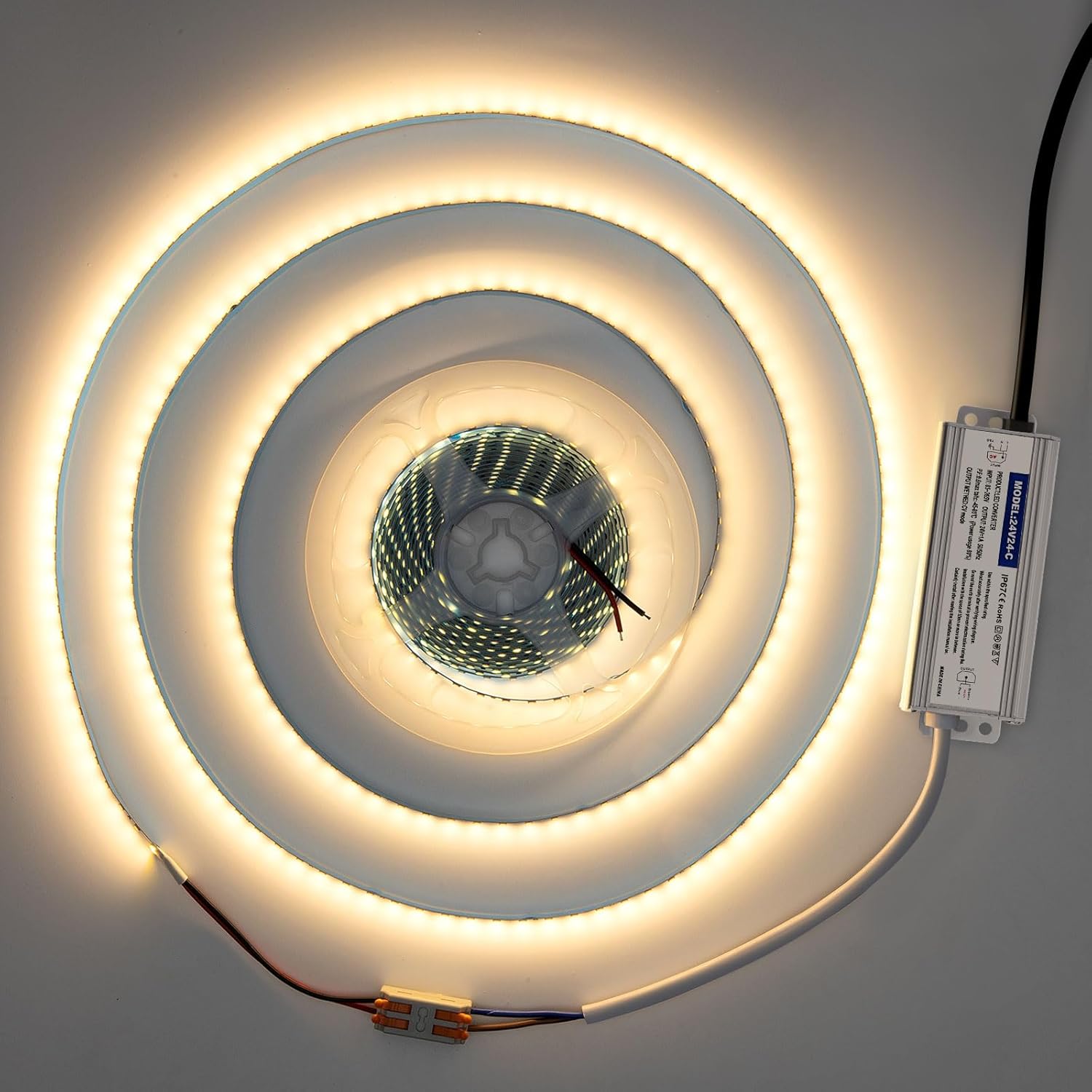 Fuente de alimentación impermeable IP67 24V 24 W 1 A, controlador LED de 24 V, convertidor de 110 V CA a 24 V CC, ideal para interiores y