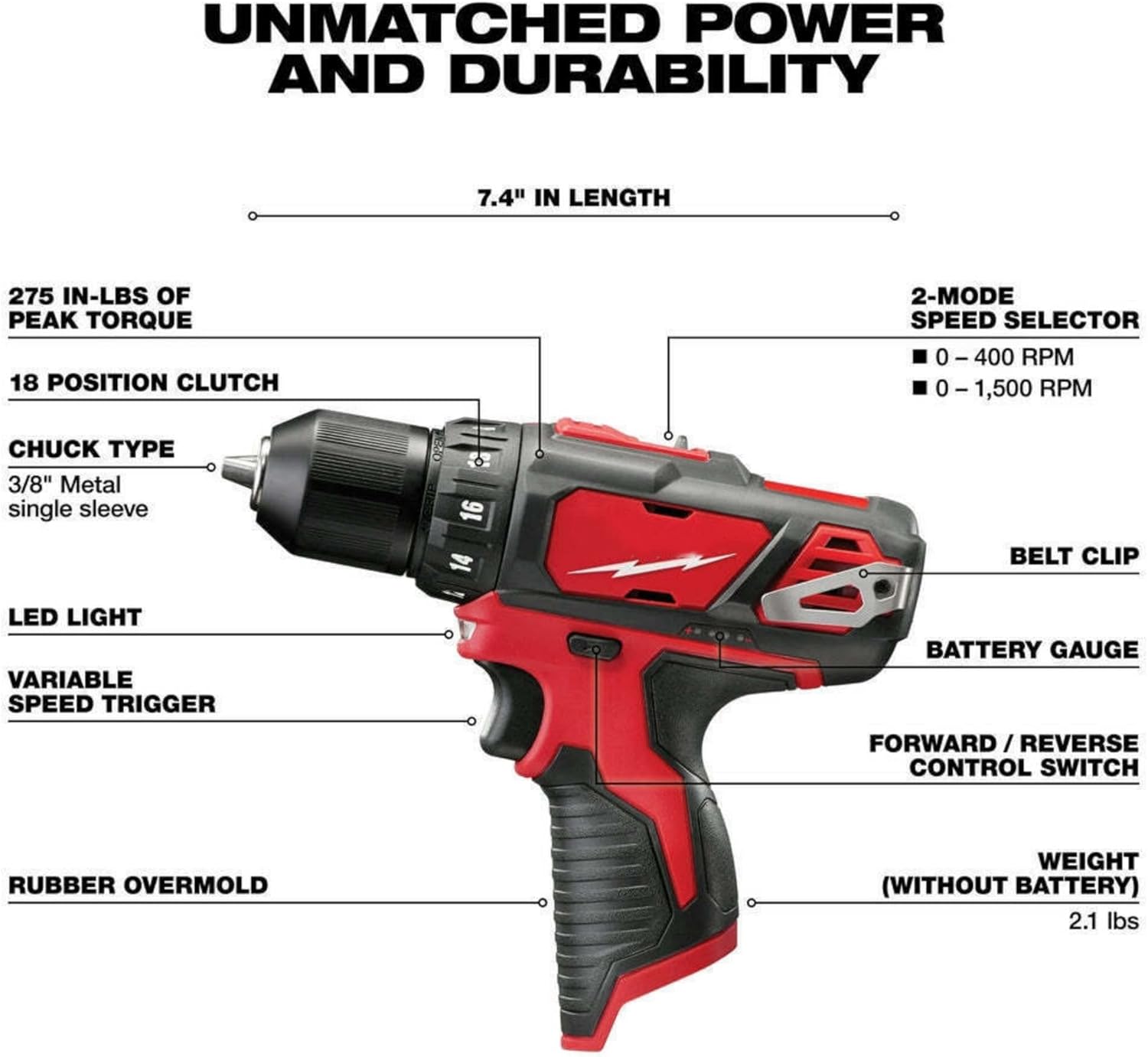 Milwaukee 2494-22 M12 – Taladro inalámbrico cepillado de iones de litio de 38 pulgadas  Kit combinado de destornillador de impacto de 14 pulgadas