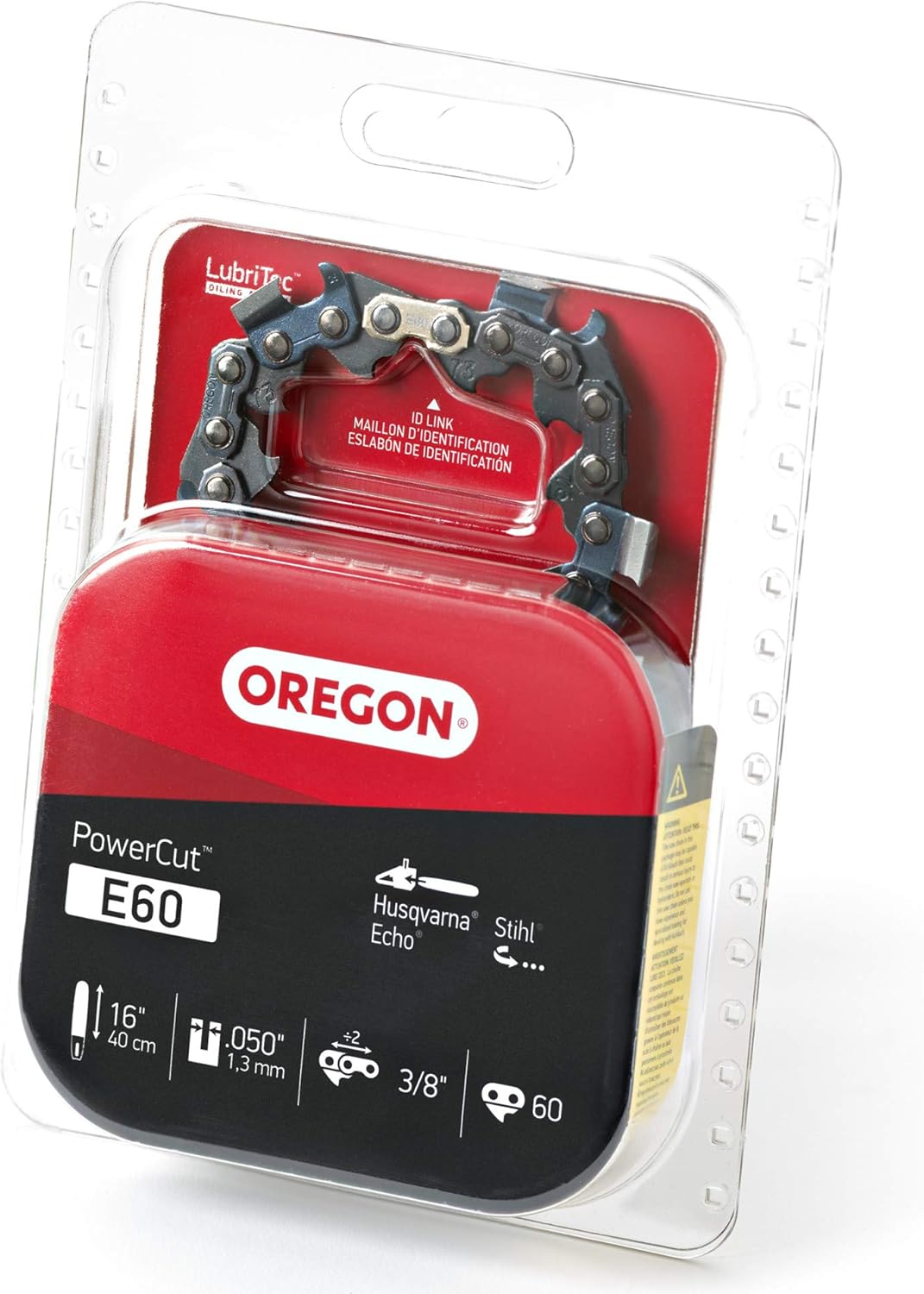 Oregon E60 PowerCut – Cadena de motosierra de 16 pulgadas, se adapta a Husqvarna, Stihl, Echo