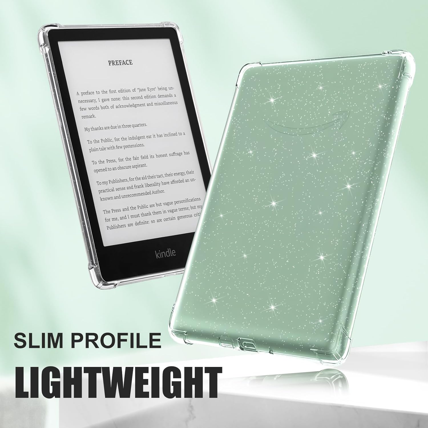 iDLEHANDS Funda transparente para Kindle Paperwhite de 11 generación 2021 y Signature Edition (6.8 pulgadas), cubierta trasera de silicona ligera, a