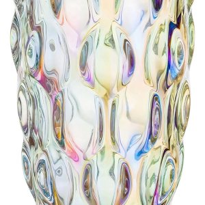 Hewory – Florero grande de cristal para flores, florero decorativo de 9.5 pulgadas de alto para centros de mesa, florero decorativo único y grande Hewory – Florero grande de cristal para flores, florero decorativo de 9.5 pulgadas de alto para centros de mesa, florero decorativo único y grande