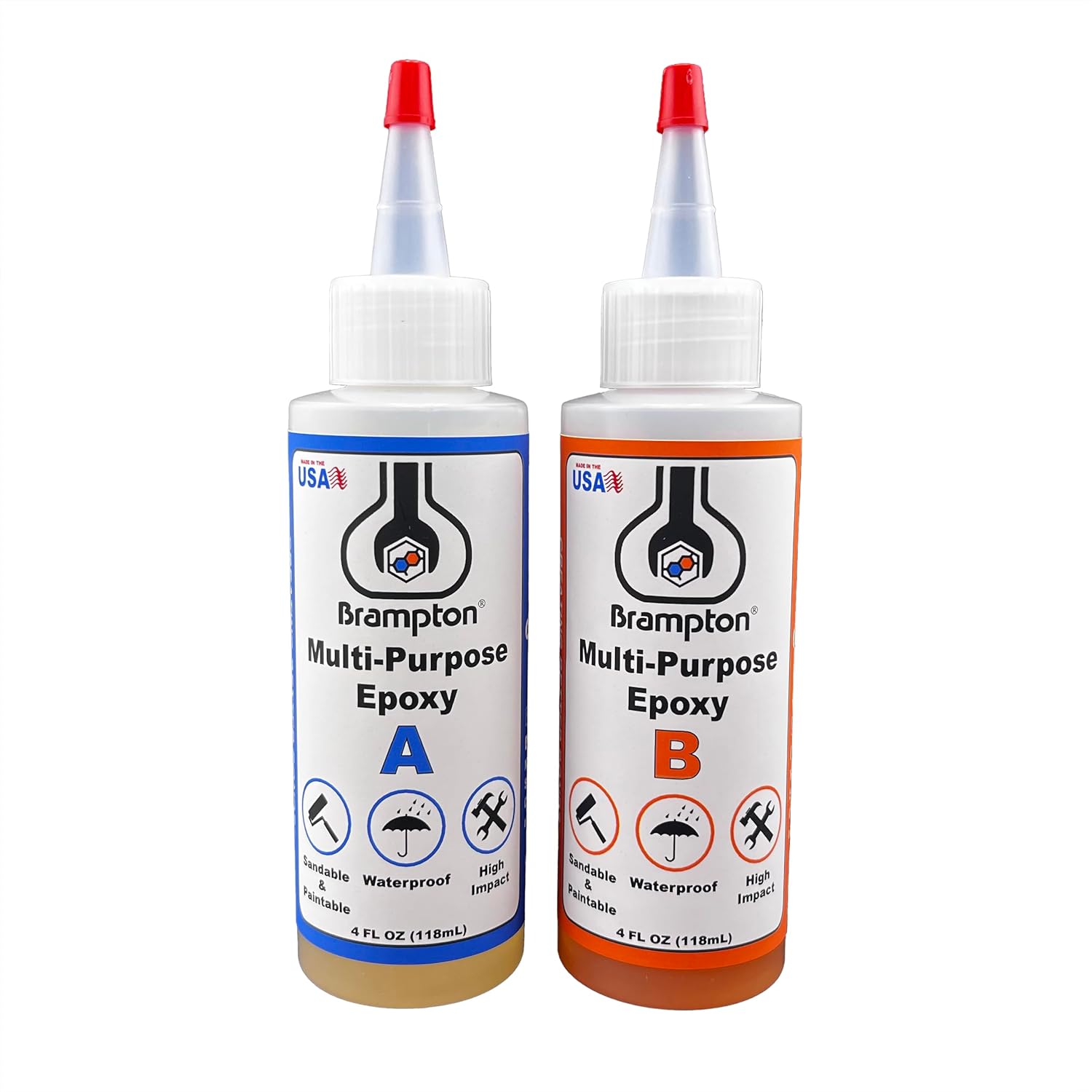 Brampton – Epoxi multiusos de curado completo de 30 minutos, kit de pegamento epoxi para metal, madera, cerámica, vidrio, piedra, azulejos y la