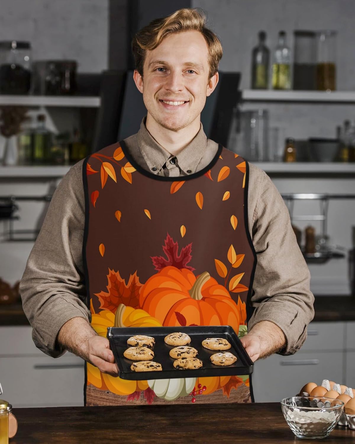 Universal Cobbler Apron with 2 Pockets Unisex Waterproof Chef Aprons Adjustable Washable Bib Apron