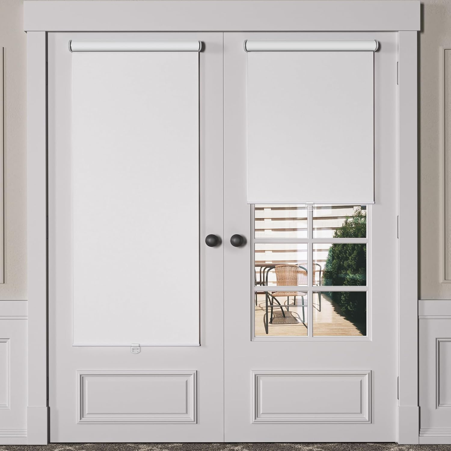 BERISSA Persianas enrollables opacas para ventanas, sin cordón, con protección UV, ahorro de energía, oscurecimiento de habitación, para ventanas,