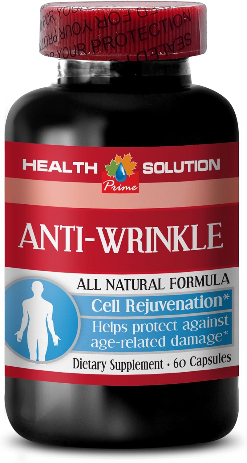 Cápsulas antiarrugas para la cara – COMPLEJO ANTIARRUGAS – Minerales para la piel, Suplemento antienvejecimiento, colágeno de vitamina E, suero