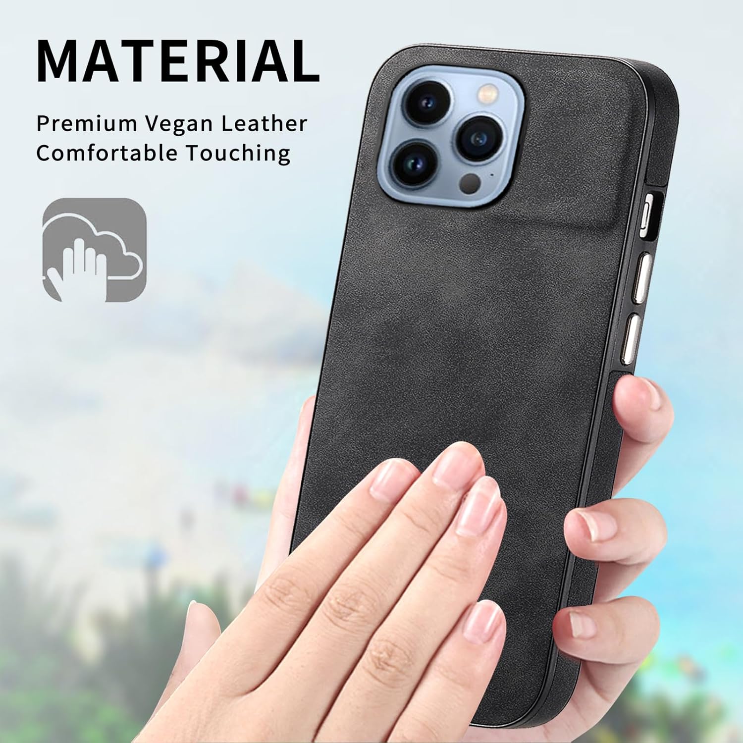 Asuwish Funda de teléfono para iPhone 13 Pro de 6.1 pulgadas con protector de pantalla de vidrio templado y funda de cuero delgada y suave,