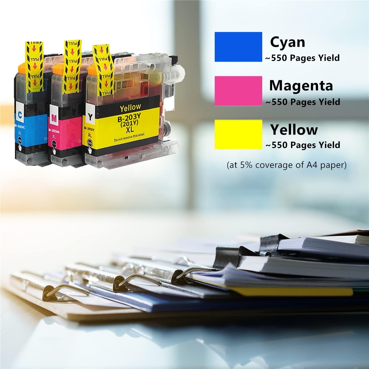 LC203 – Cartucho de tinta compatible para Brother LC203XL LC201XL LC203 LC201 para usar con impresora MFC-J480DW MFC-J880DW MFC-J4420DW MFC-J680DW