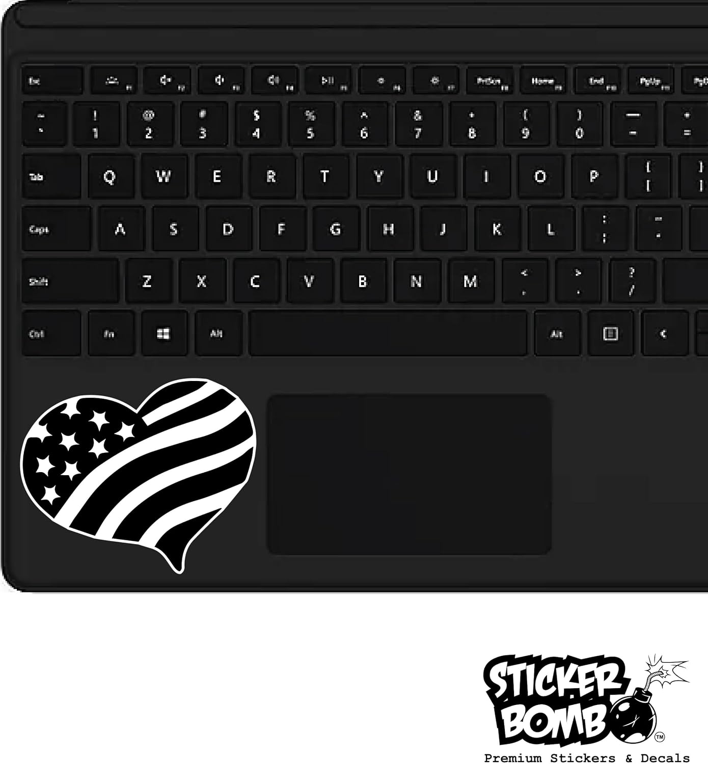 Calcomanía de corazón de la bandera estadounidense de Estados Unidos, calcomanía de Sticker Bomb Vinyl para automóvil, camión, computadora, en