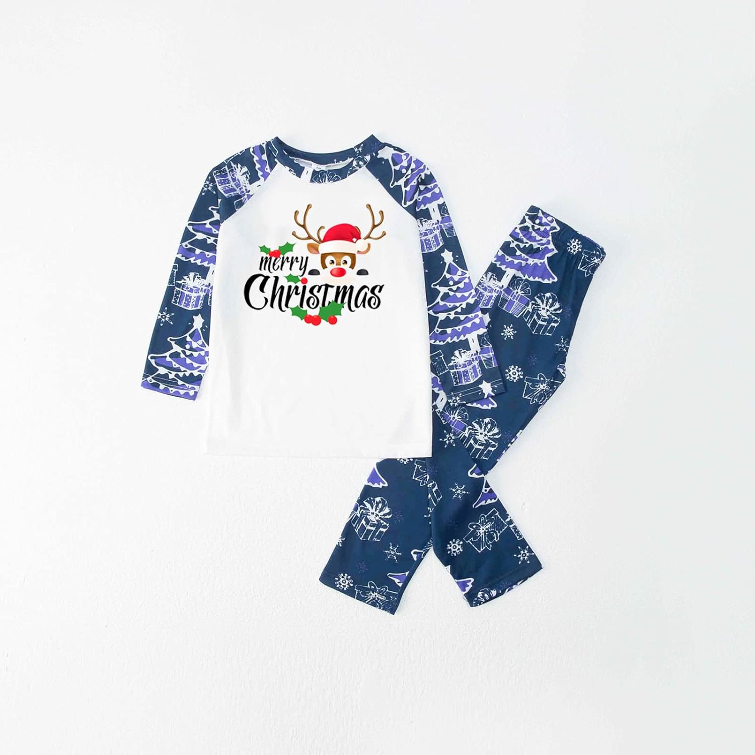 JEGULV Pijamas familiares de Navidad a juego, pijamas de Navidad para la familia, conjuntos de Navidad a juego para toda la familia