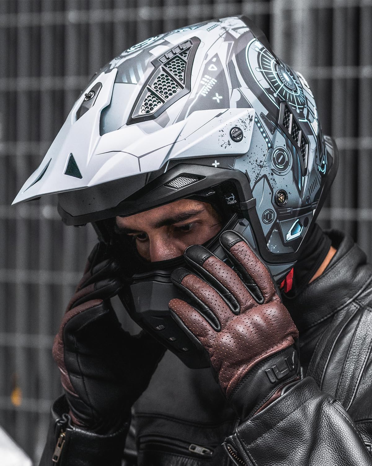 ILM Casco de motocicleta de cara abierta 34 para hombres y mujeres, casco retro vintage con visera para ciclomotor, ATV, crucero, scooter DOT modelo