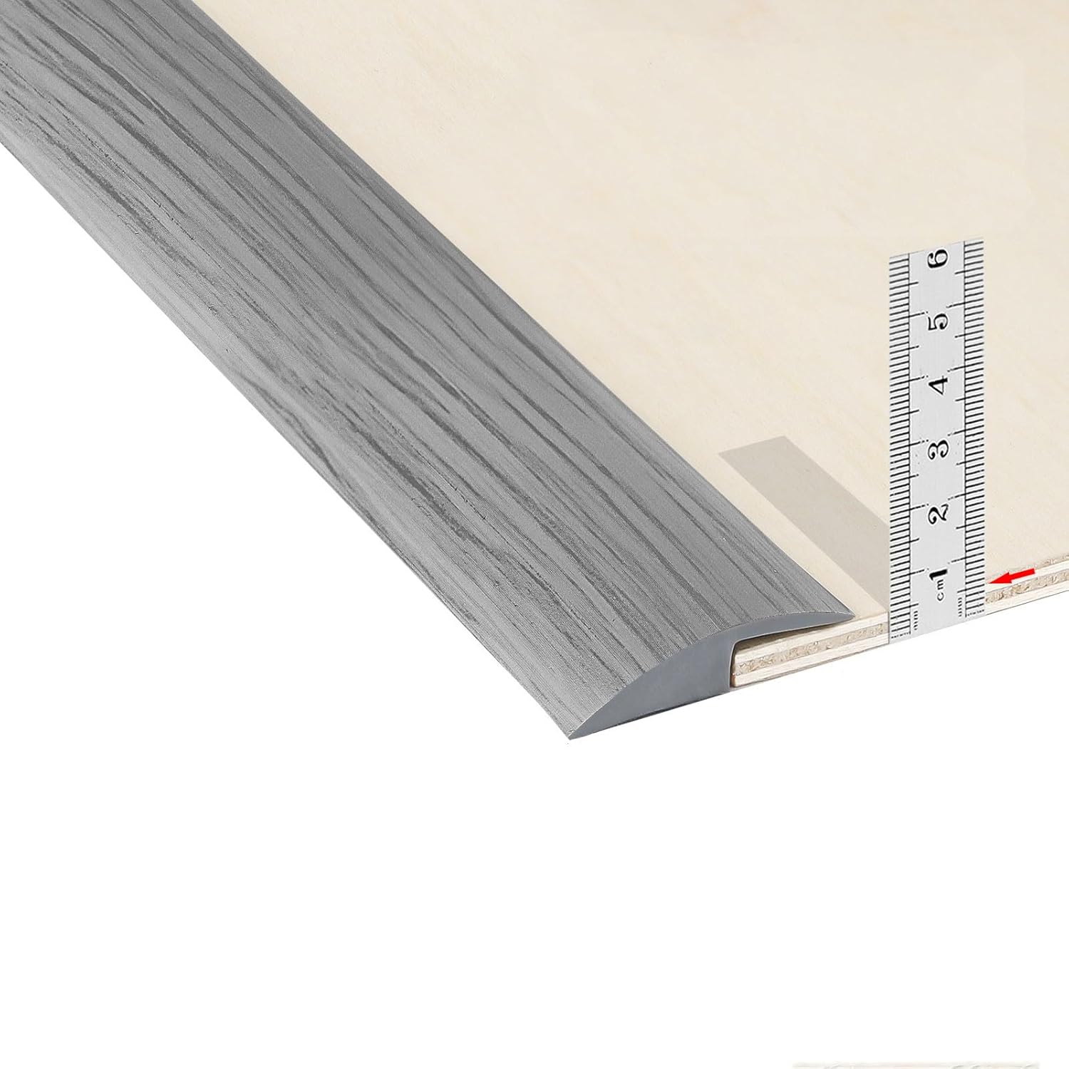 LAZZPPO Tira de bordes para alfombras y pisos, umbrales para puertas, tira de transición de suelo autoadhesiva con una altura inferior a 0.197 in