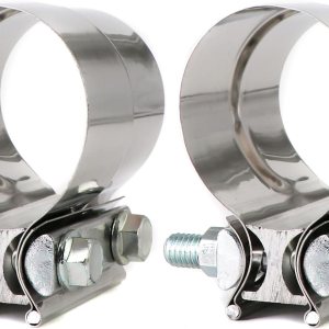 Abrazadera de banda de escape de 2.5 pulgadas, junta de regazo de acero inoxidable 304 preformada, utilizada para sellar silenciadores, accesorios, Abrazadera de banda de escape de 2.5 pulgadas, junta de regazo de acero inoxidable 304 preformada, utilizada para sellar silenciadores, accesorios,