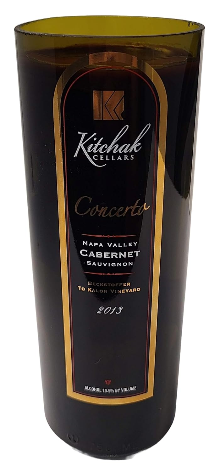 2013 Kitchak Cellars Cabernet Sauvignon Concerto Beckstoffer To Kalon Vineyard Wine Bottle Candle – Unique Decor Accent Crafted from an Authentic