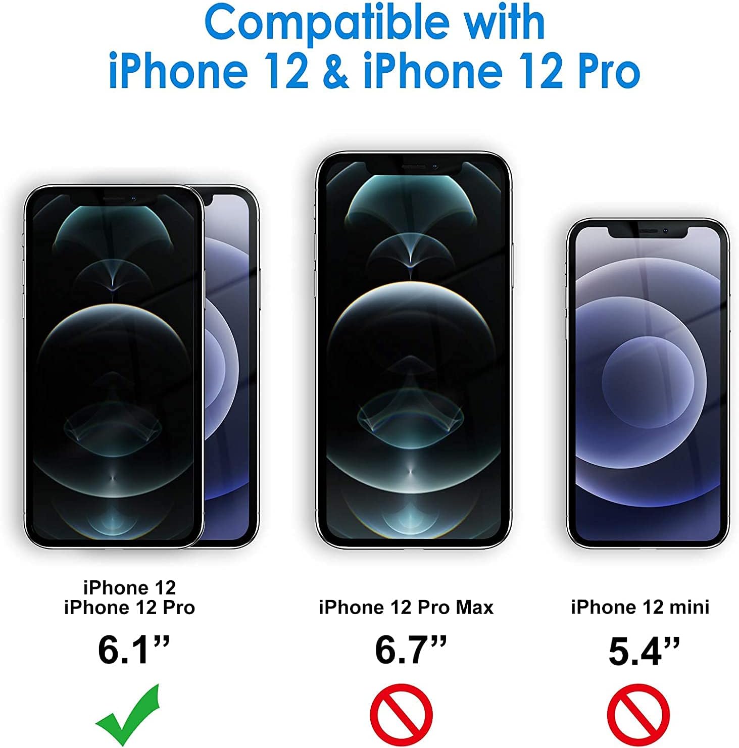 NGB Supremacy Funda compatible con iPhone 1212 Pro con protector de pantalla de vidrio templado, soporte de anillocorrea de muñeca, para niñas y