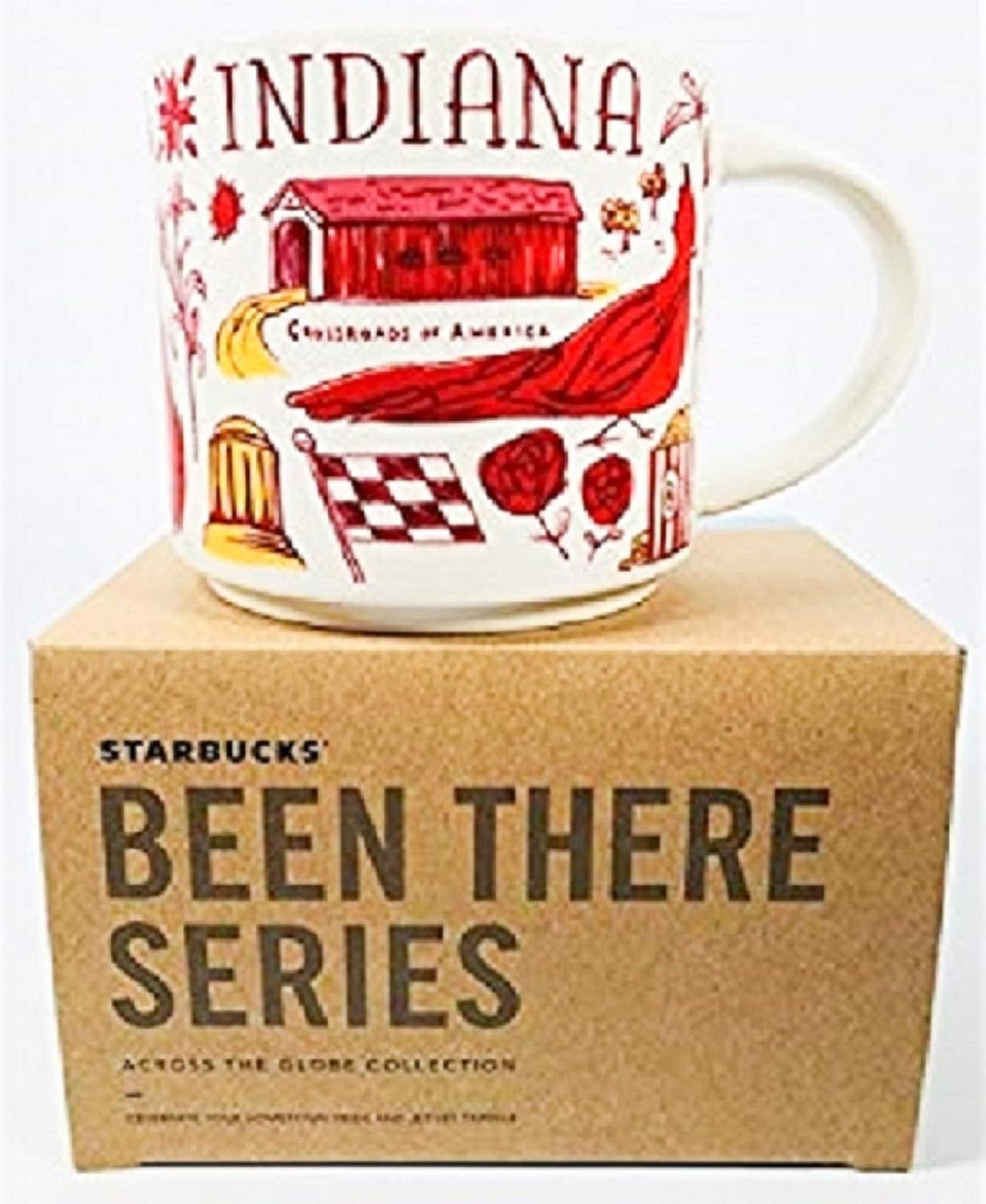 Starbucks Taza de cerámica Indiana Been There Series Across the Globe Collection, 14 onzas