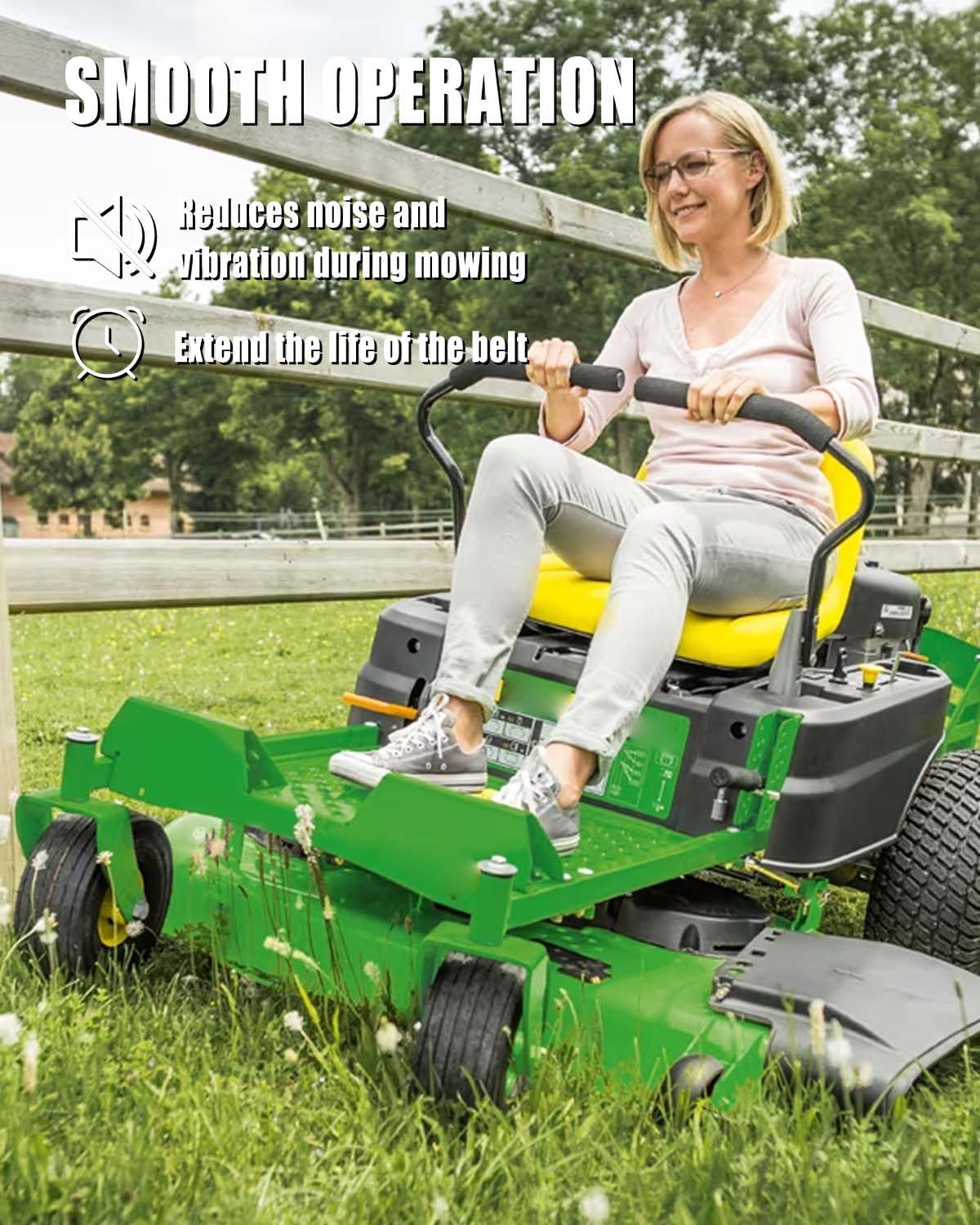 Polea tensora apta para John Deere 737 757 ZTrak 2025R 2305 Compact Utility Serie 54C 54D, polea de correa de cortacésped reemplazar TCA17540