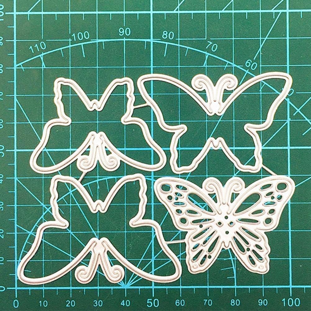 1 pieza de troqueles de mariposa blanca para hacer tarjetas, troqueles de corte de marco de tira para hacer tarjetas, 3D en capas, invitación de