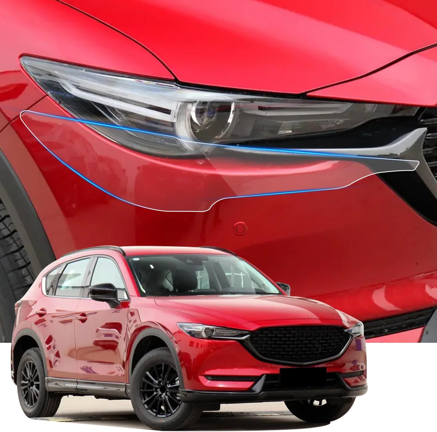 Película de protección de faros delanteros de automóvil para Mazda CX-5 2017 2018 2019 2020 2021 Accesorios para automóviles Lucency vinilo
