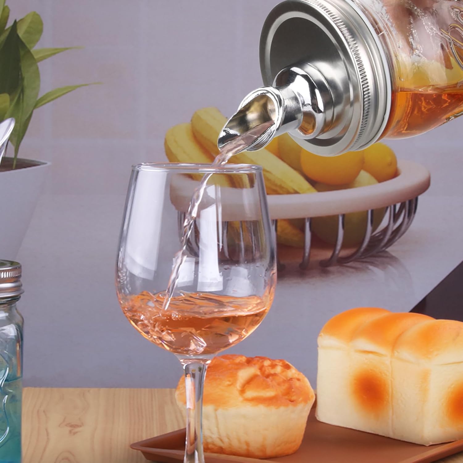 Mason Jar Pour Spouts. flujo libre Mason Jar verter Spouts, tarro de albañil para boquilla tamaño de boca regular tapa de germinación dispensador de