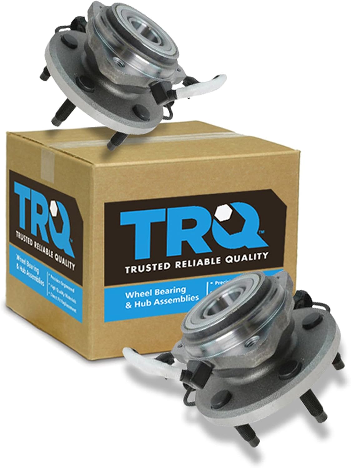 TRQ Par de bujes y rodamientos de rueda delantera para Ranger Mazda Truck 4WD 4×4 con ABS