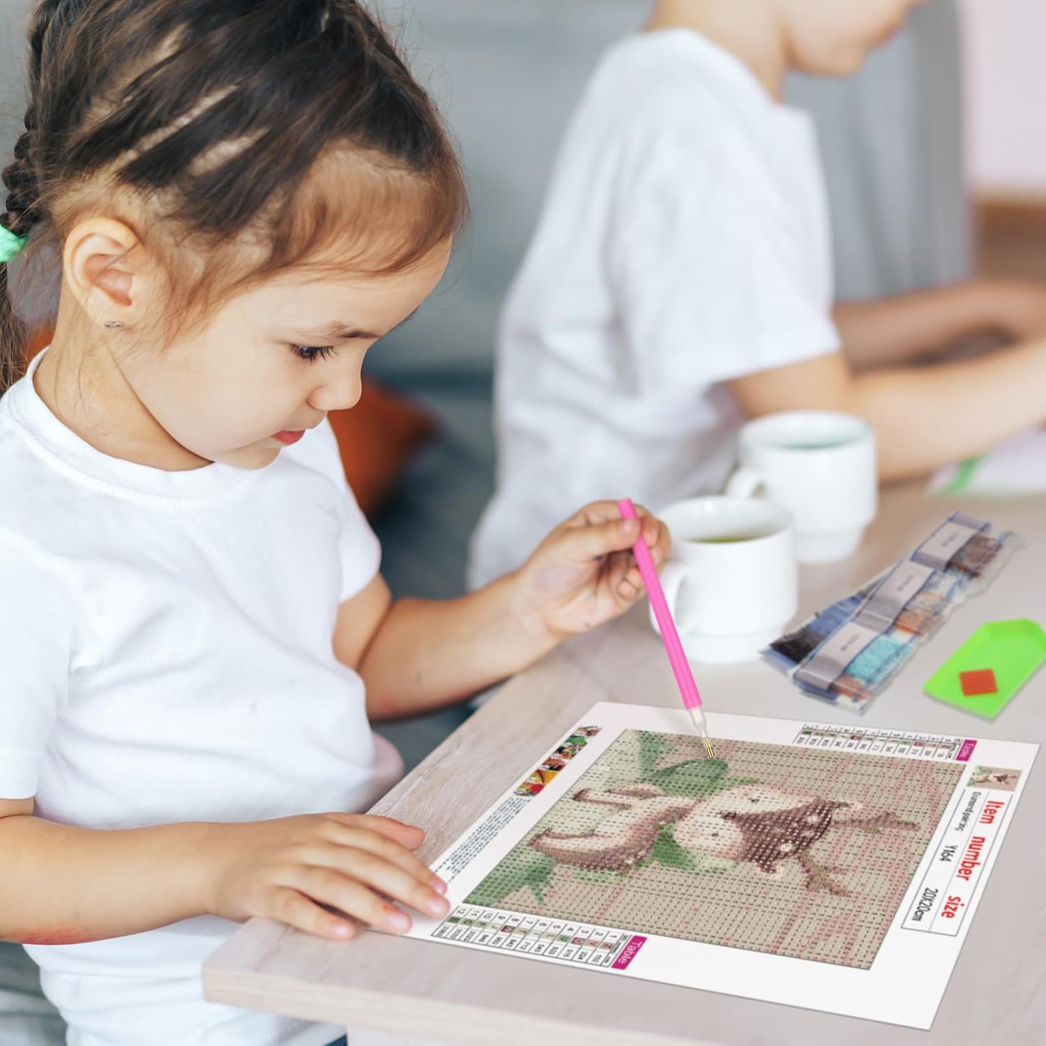 Gueevin Kit de pintura de diamante de 6 piezas para niños, 7.8 pulgadas, pintura de diamantes 5D, manualidades, decoración de pared, decoración de