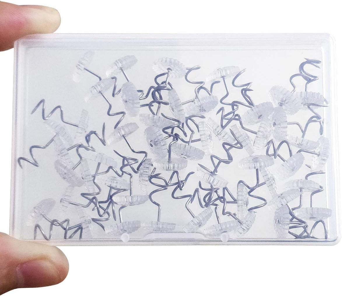 Alfileres giratorios con cabezas transparentes, alfileres de falda de cama para sostener faldas de cama, cortinas, fundas y otras telas y materiales