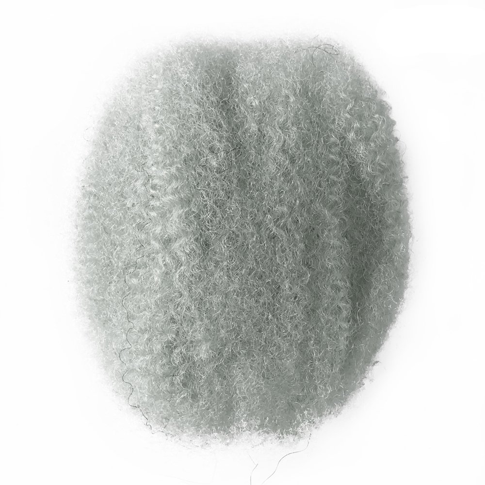 YONNA Apretado afro rizado a granel para rastas, trenzas torcidas de 8 pulgadas en gris-Yaki, 4 unidslote de 4 onzas