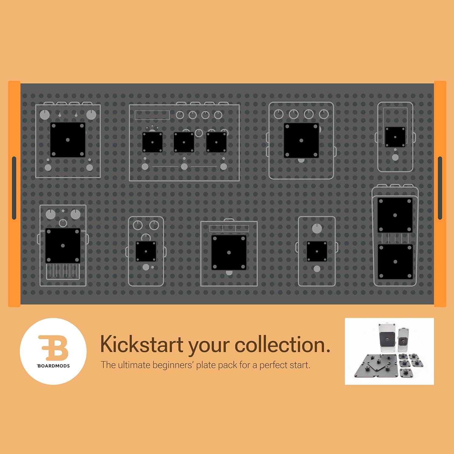 Builder – Juego de 12 placas de pedal de liberación rápida para plantillas de audio Temple