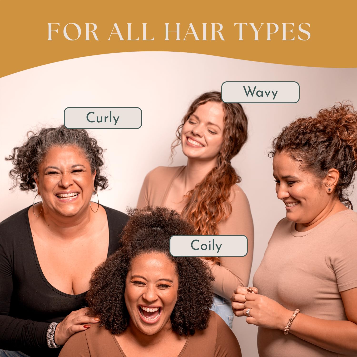 Coletero extra grande de seda de morera real para cabello rizado, ondulado y enrollado, banda gruesa para el cabello, prevención del encrespamiento,