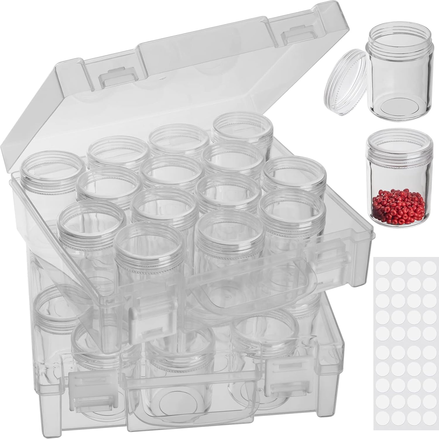 Caja organizadora de cuentas, caja de almacenamiento de arte de pintura de diamante, accesorios de arte de pintura de diamante, contenedores de
