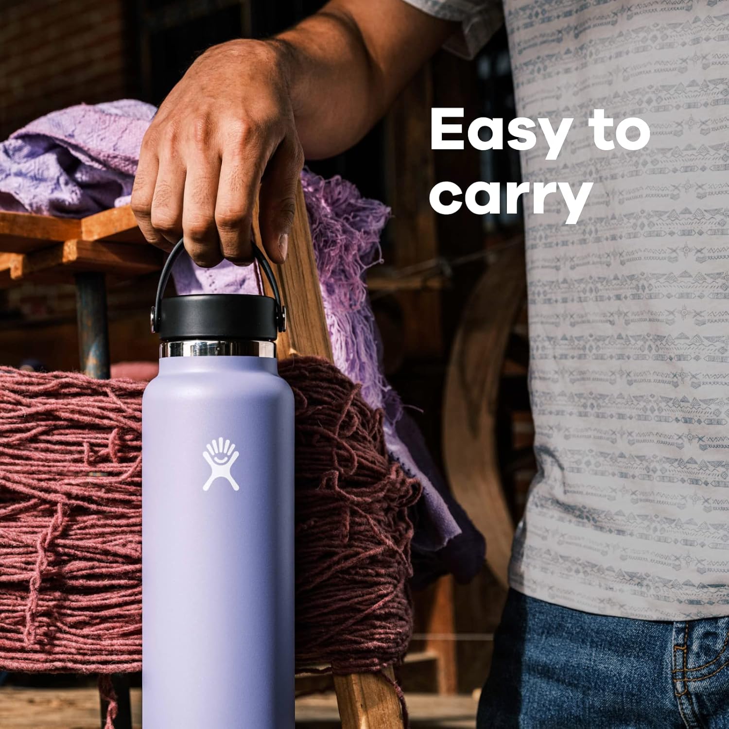 Hydro Flask – Botella de boca ancha con tapa Flex