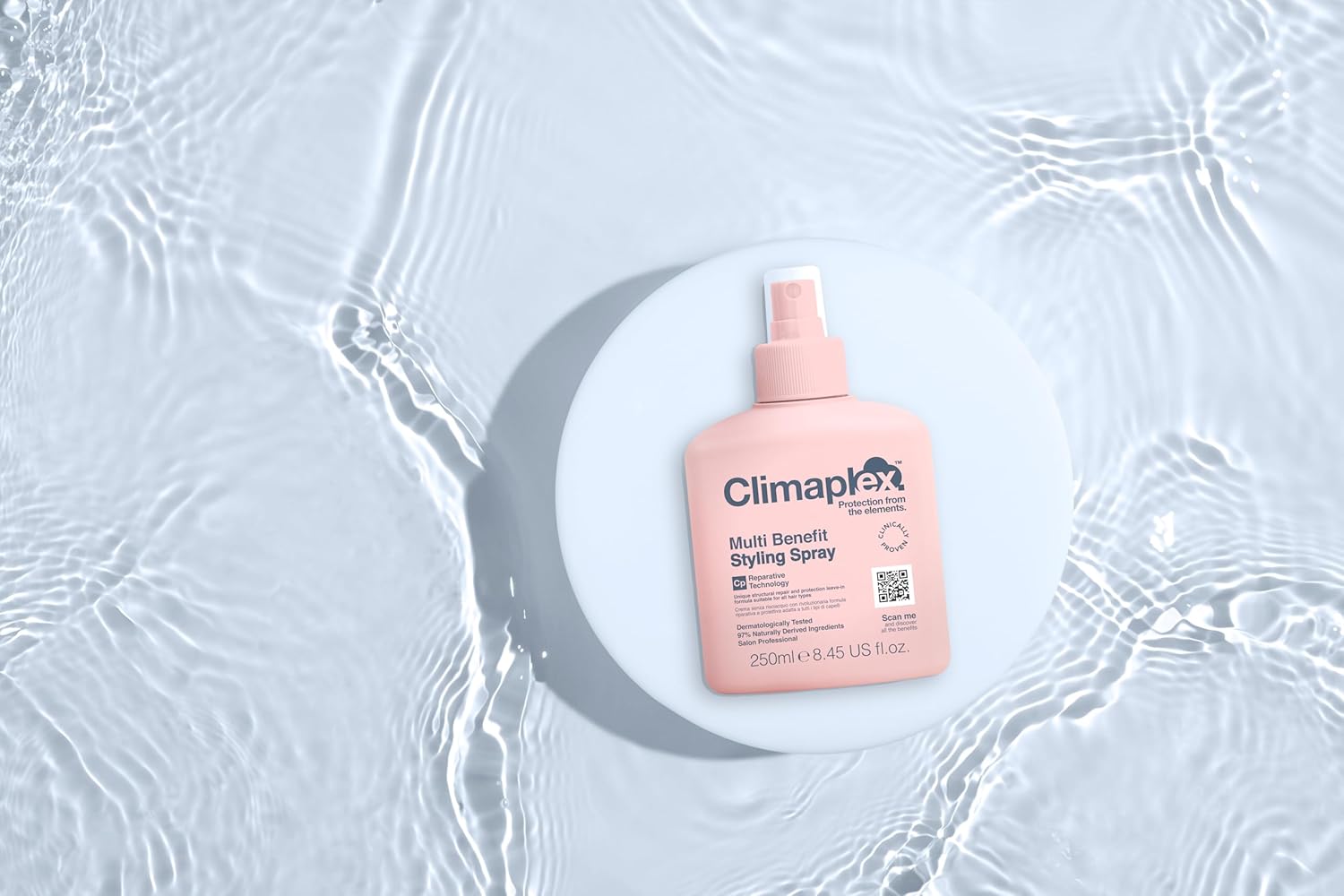 Climaplex Spray de peinado multibeneficio  Control de encrespamiento antihumedad  Ayuda a fortalecer y prevenir daños por calor  Contiene beneficios
