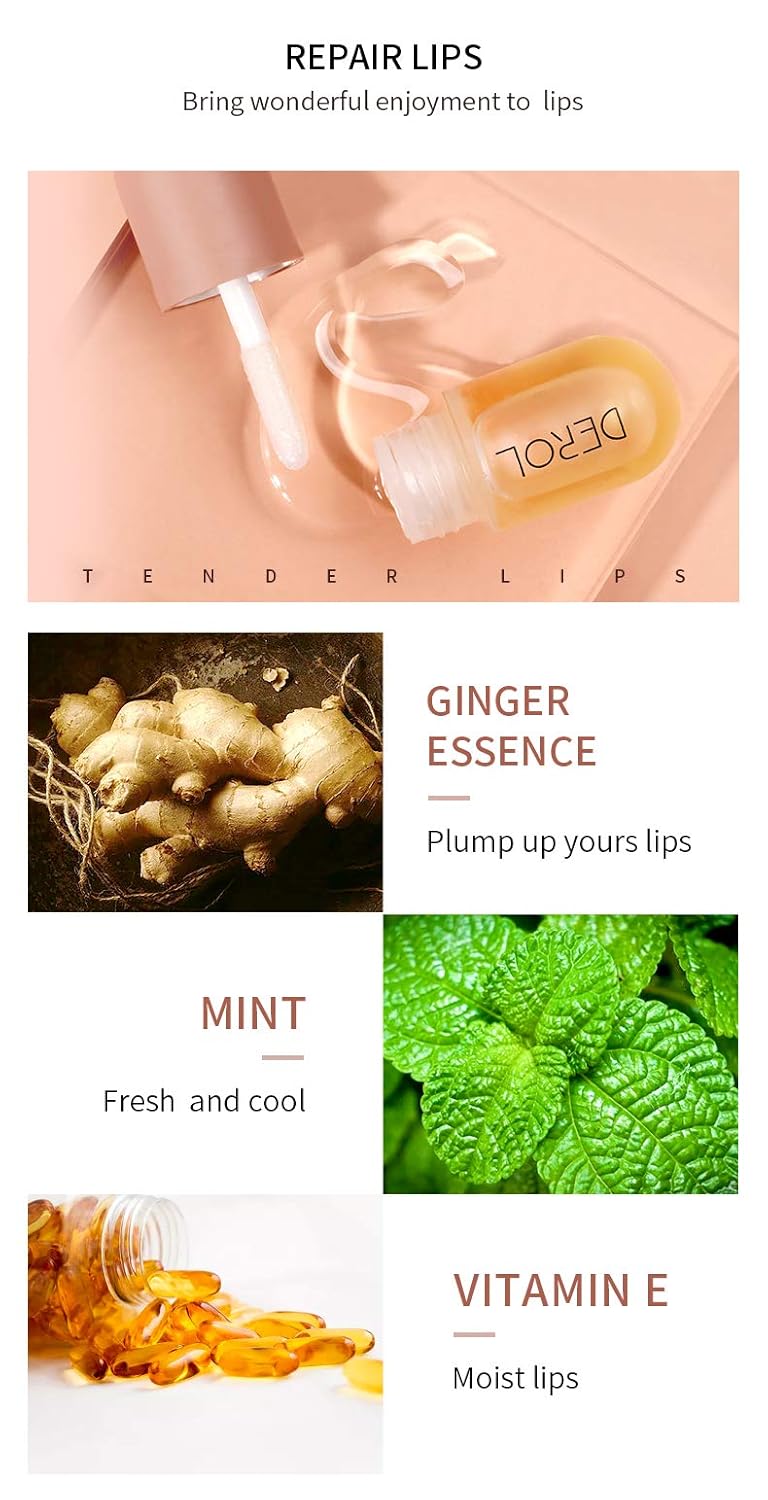 Juego de relleno de labios, suero natural para el cuidado de los labios, máscara de labios, brillo de labios, potenciador de labios para más
