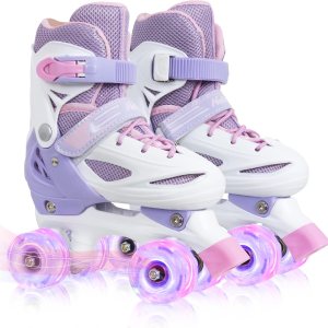 Nattork Patines de ruedas para niños y niñas en 4 tamaños ajustables en cuatrimotos, el mejor regalo de cumpleaños para juguetes deportivos en Nattork Patines de ruedas para niños y niñas en 4 tamaños ajustables en cuatrimotos, el mejor regalo de cumpleaños para juguetes deportivos en