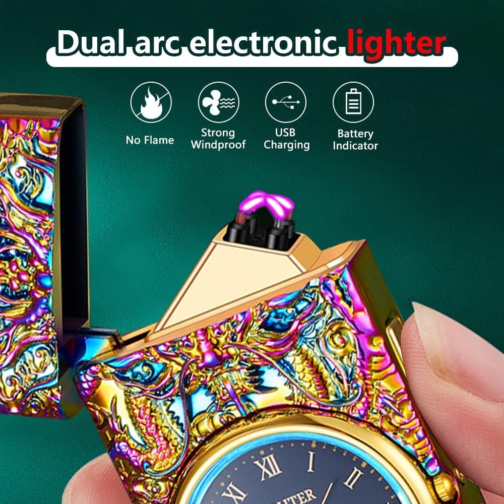 Encendedor de dragón, encendedor de plasma, encendedor de arco eléctrico, encendedor USB multifuncional, encendedor resistente al viento, encendedor
