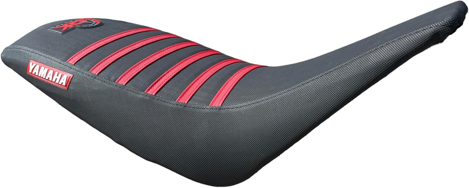 QK RACING Yamaha Raptor 660 660R Funda de asiento (2001-2005) – Protector de asiento ATV rojonegro para mayor comodidad y estilo