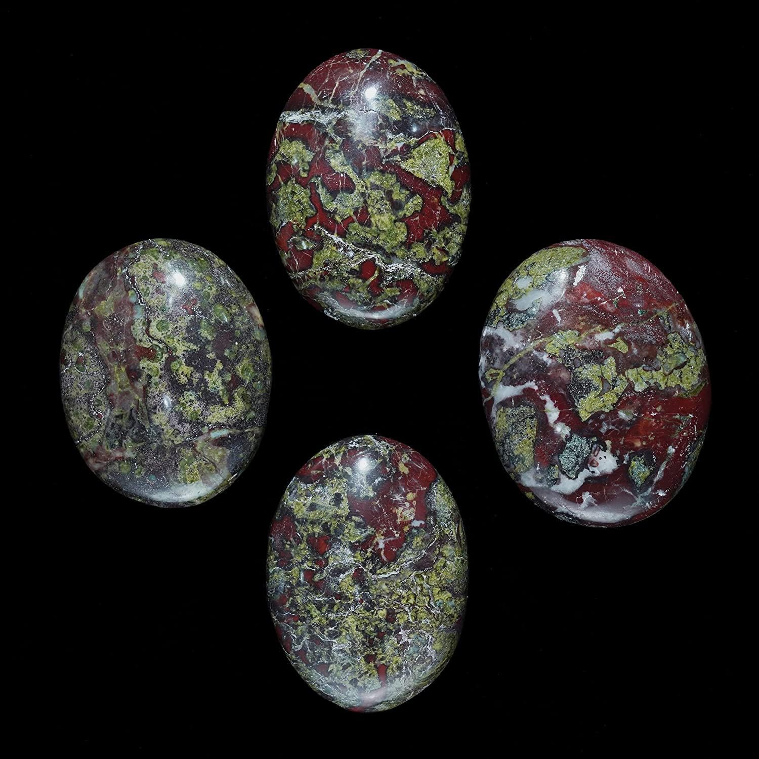 ZAICUS Piedra de sangre de dragón de 55 a 2.362 in y cristal  Piedra natural para el equilibrio de chakras del cuerpo, piedra de preocupación grande