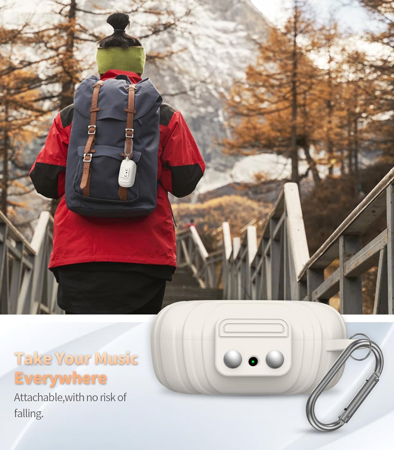 Alquar – Funda protectora de silicona resistente a los arañazos y golpes, compatible solo con SHOKZ OpenFit T910, funda de carga para auriculares